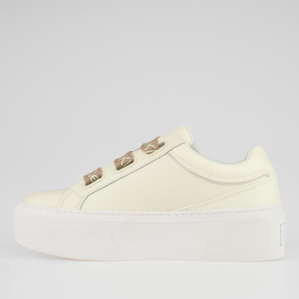 Buty Calvin Klein Flatform+ Low Branded Laces YW0YW00868-0GE - beżowe