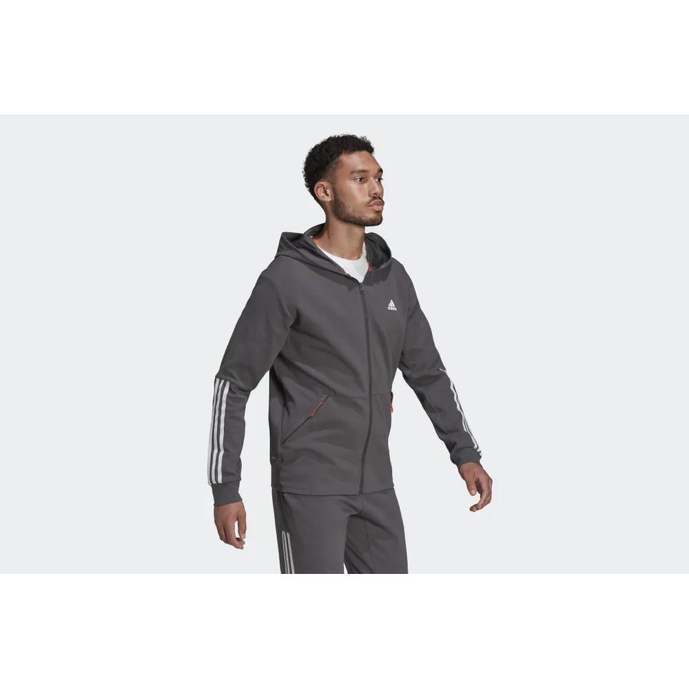 Bluza adidas Aeroready Motion Sport Full-Zip Hoodie HC0640 szara