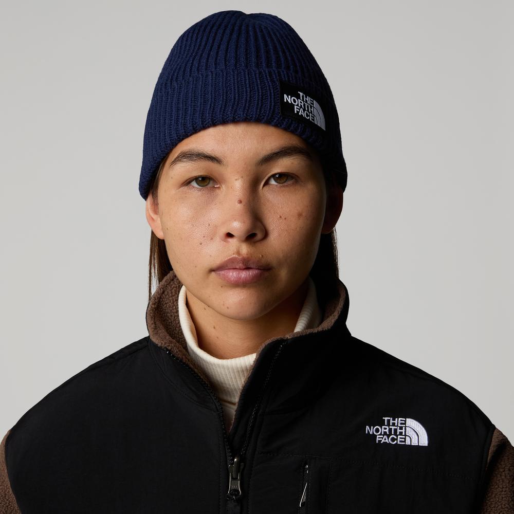 Czapka The North Face Logo Box Beanie 0A3FJX8K21 - granatowa