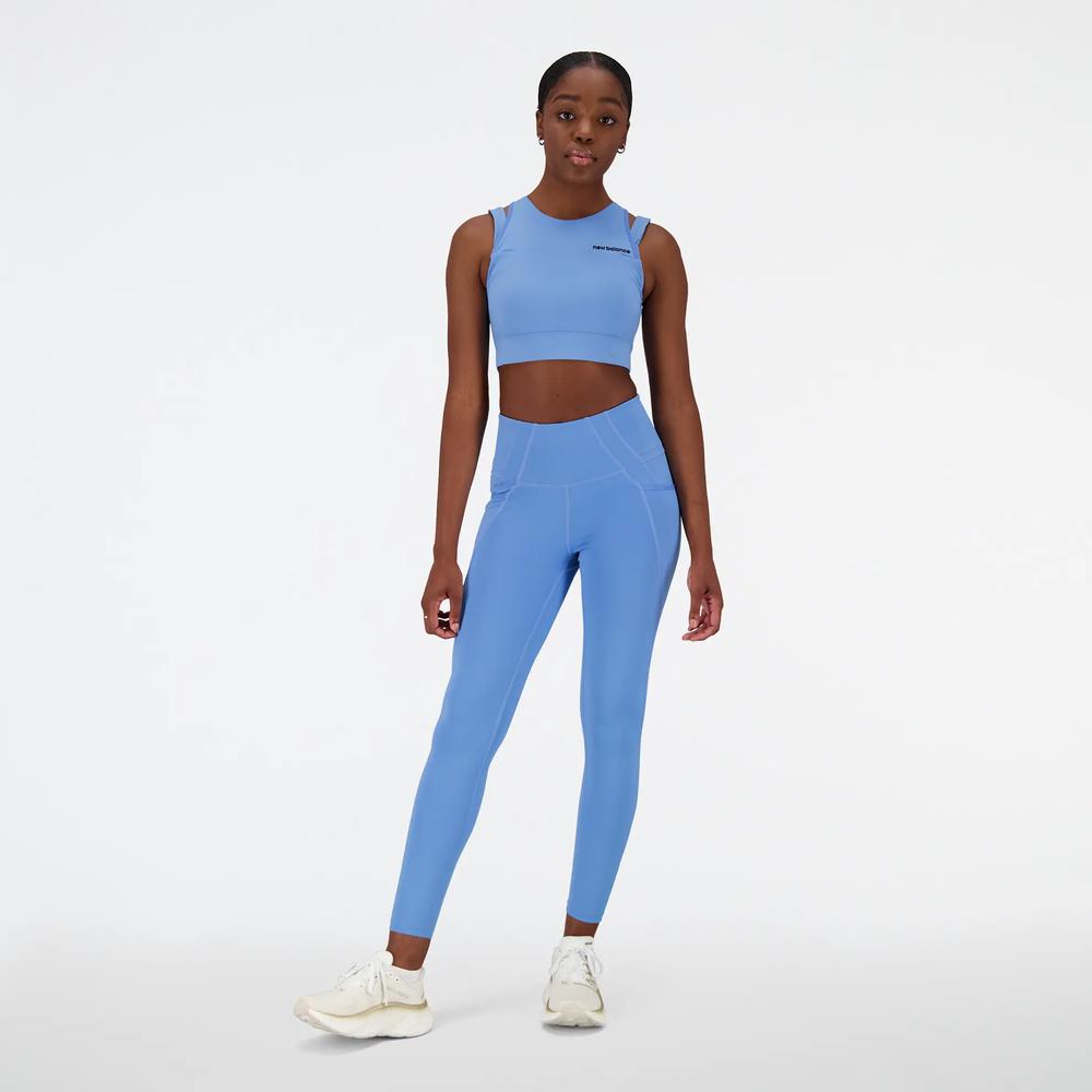 Legginsy New Balance WP21112HER - niebieskie