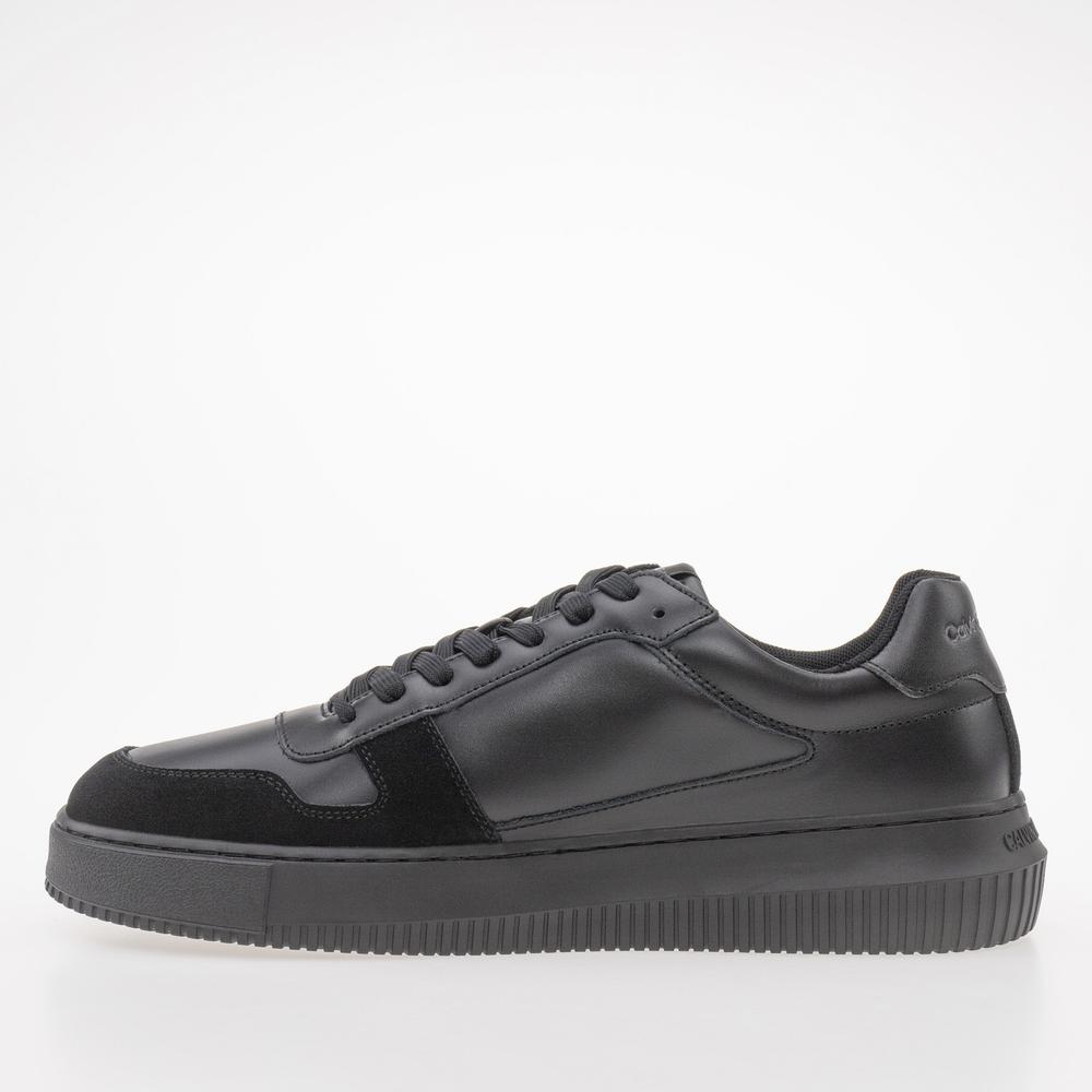 Buty Calvin Klein Chunky Cupsole Laceup Mix Lth YM0YM00703-BEH - czarne