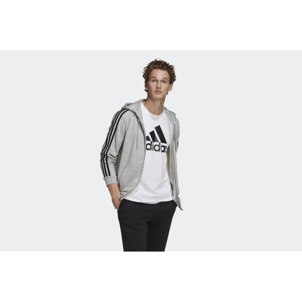 adidas Essentials French Terry 3-Stripes Full Zip Hoodie > GK9034