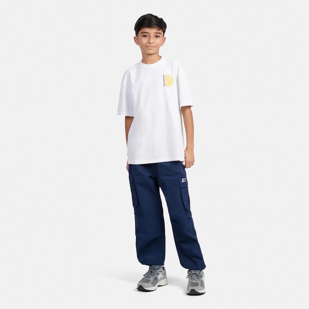 Koszulka dziecięca New Balance LAKB0157BWE - biała