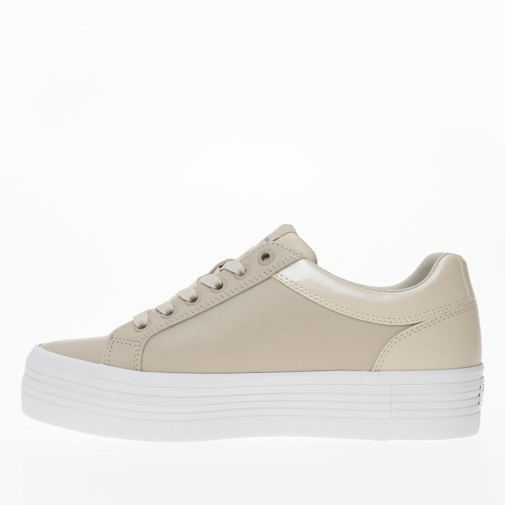 Buty Calvin Klein Bold Vulc Flatform Low Leather NBS MET YW0YW01414-02X - beżowe