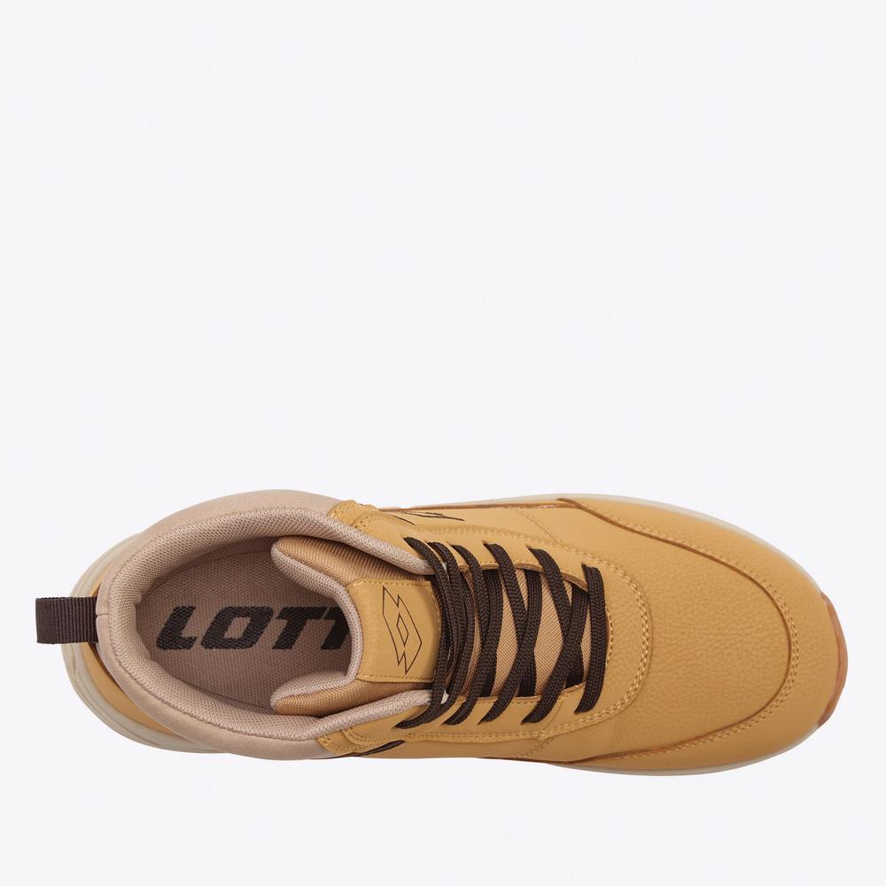 Buty męskie Lotto Evedal Mid 2400300U-7272 - brązowe