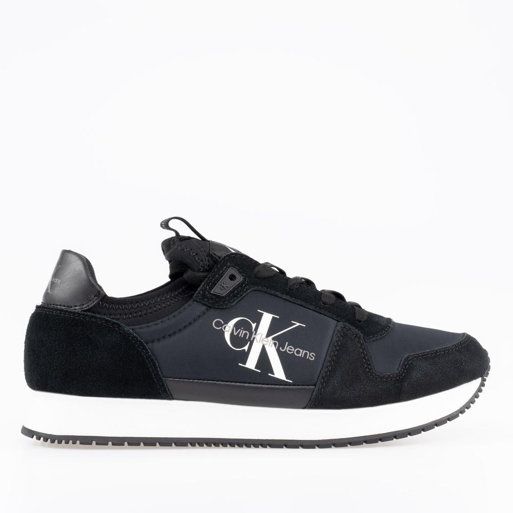Buty Calvin Klein Runner Sock Laceup Ny-Lth YW0YW00840-01H - czarne