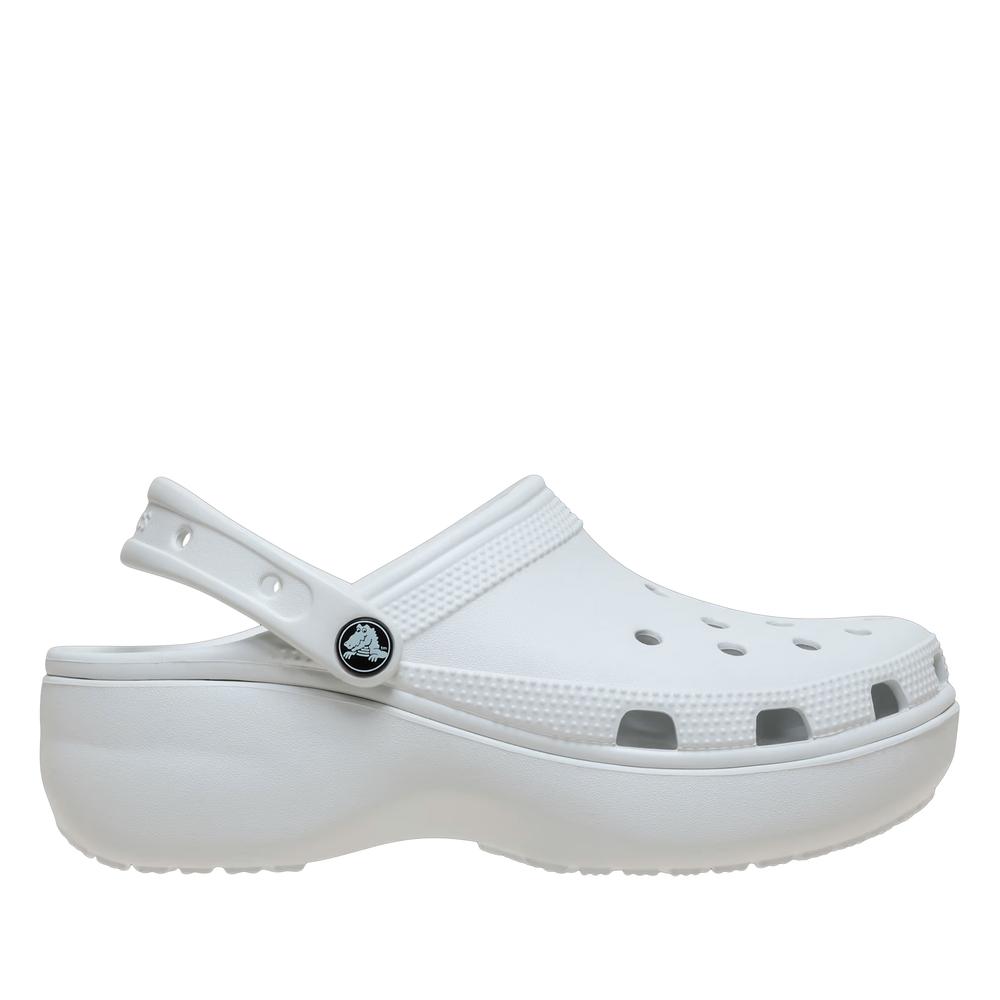 Klapki damskie Crocs Classic Platform Clog 206750-1NK - białe
