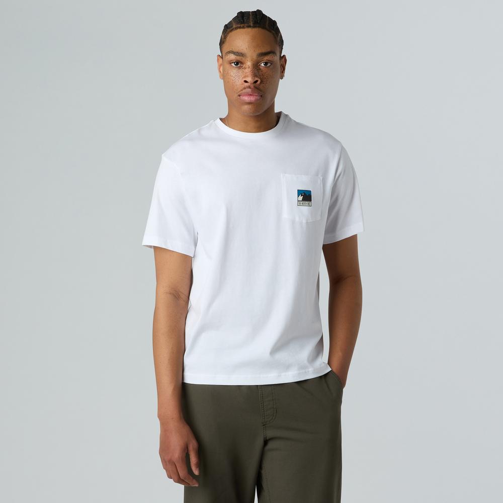 Koszulka męska The North Face Mountain 0A8E3MFN41 - biała