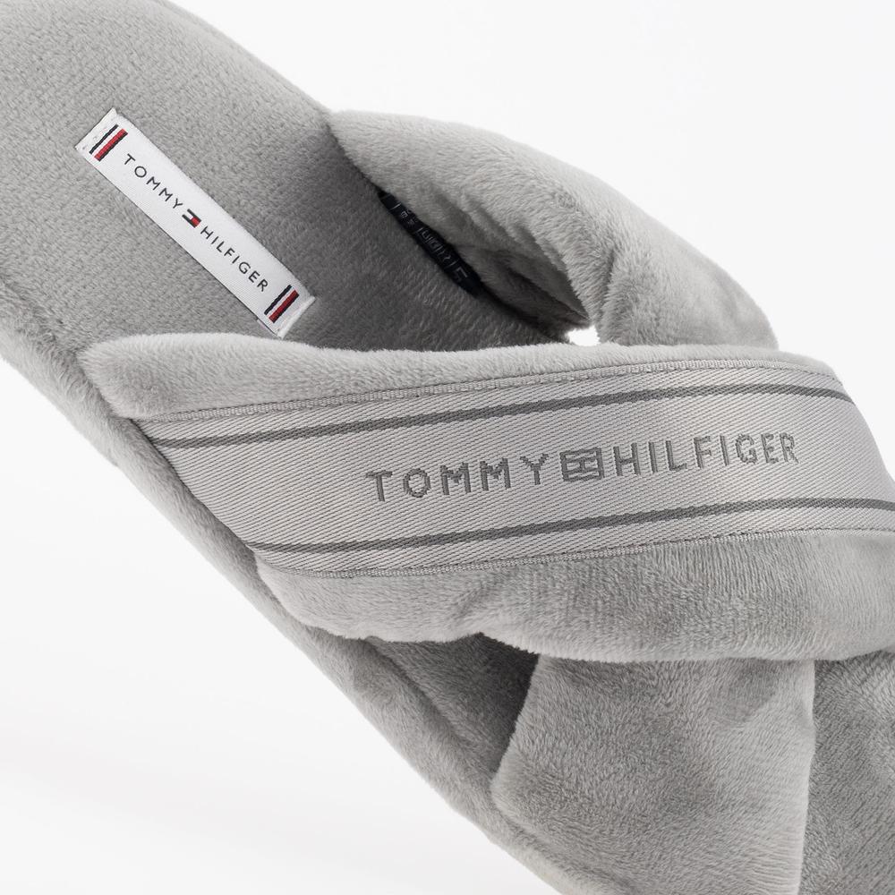 Kapcie Tommy Hilfiger Comfy Home Slippers With Straps FW0FW06587-PKG - szare