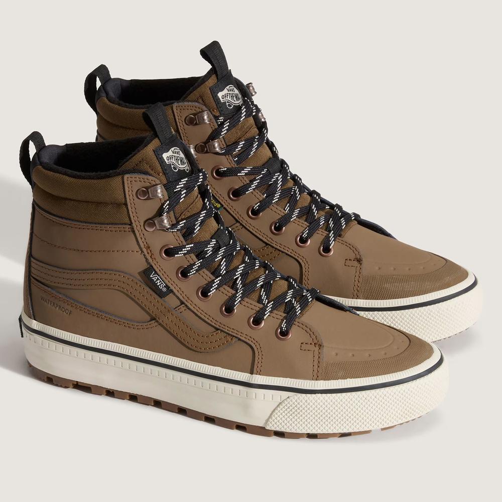 Buty męskie Vans SK8-Hi Waterproof Insulated VN000DAQ91K1 - brązowe