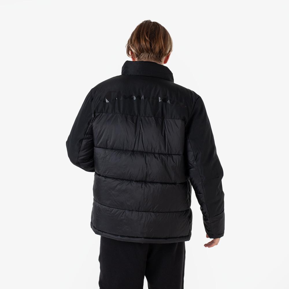 Kurtka Champion C Logo Full-Zip Padded 219191-KK001 - czarna
