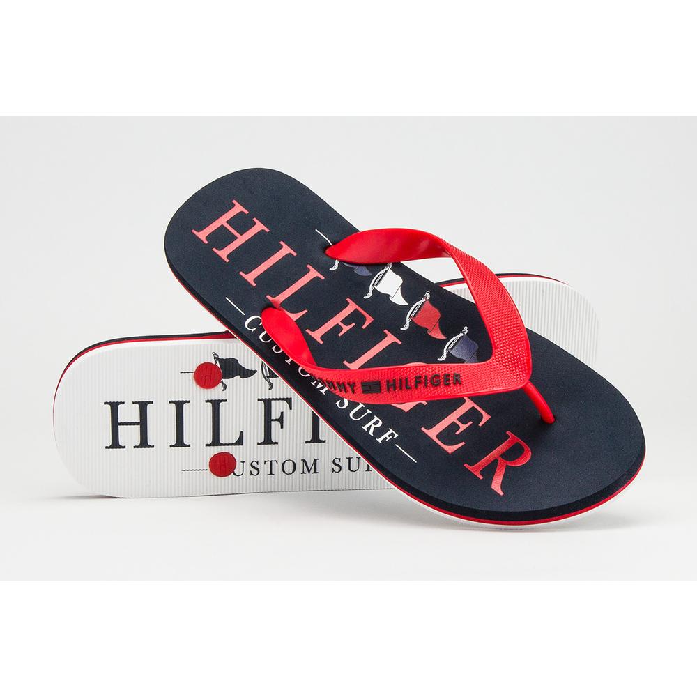 TOMMY HILFIGER NAUTICAL PRINT BEACH SANDAL > FM0FM02699-XLG