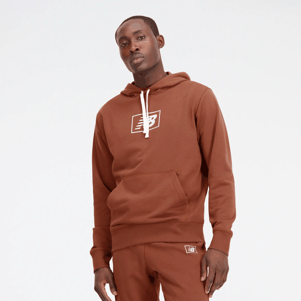 Bluza New Balance MT33508ROX - brązowa