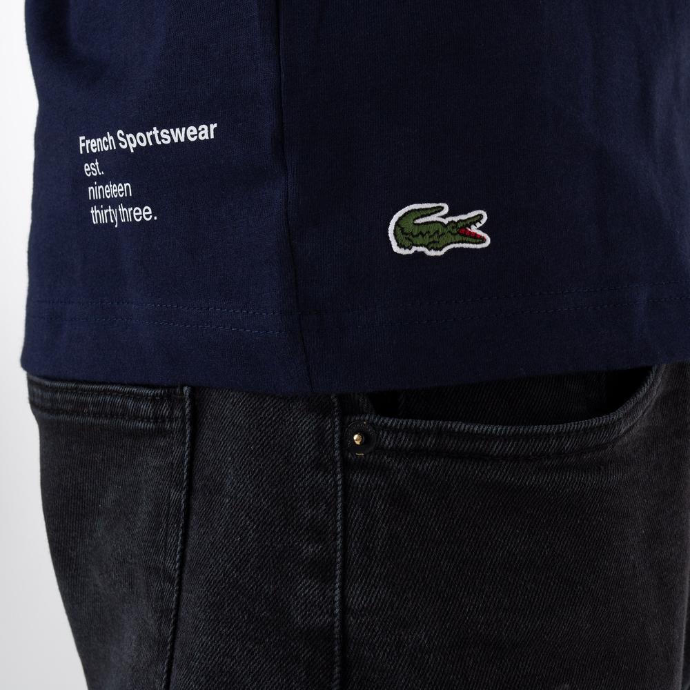 Koszulka Lacoste Regular Fit Cotton Jersey TH9665-166 - granatowa