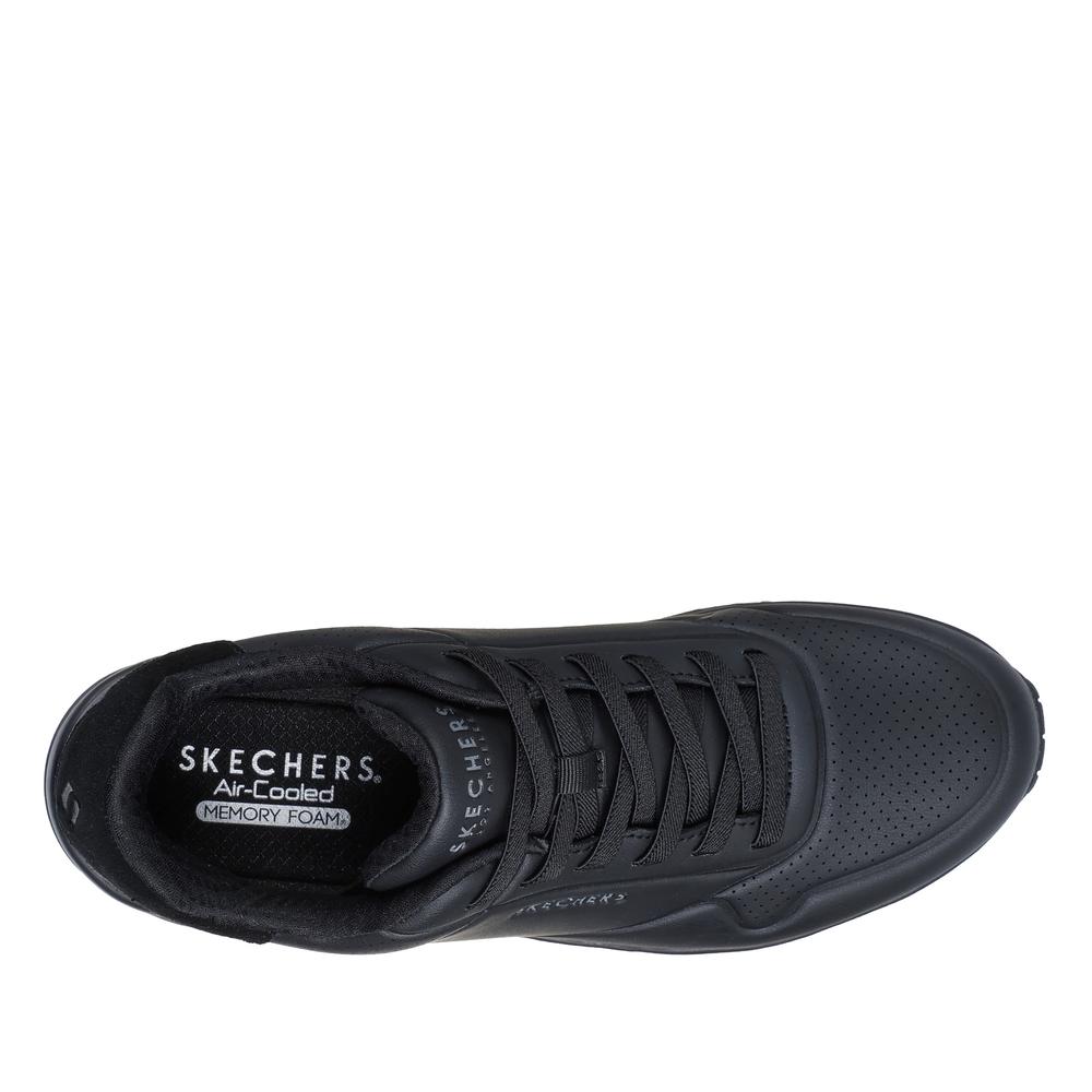 Buty męskie Skechers Uno Tailored Air 183007BBK - czarne
