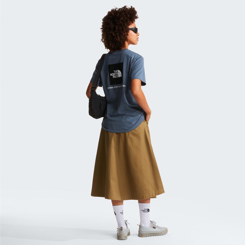 Koszulka damska The North Face Evolution NSE Box 0A8B6W0U31 - niebieska