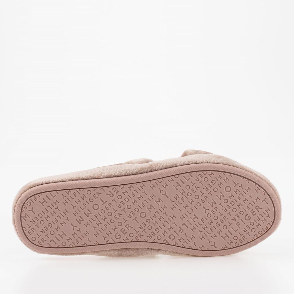 Kapcie Tommy Hilfiger Comfy Home Slippers With Straps FW0FW06587-AE9 - beżowe