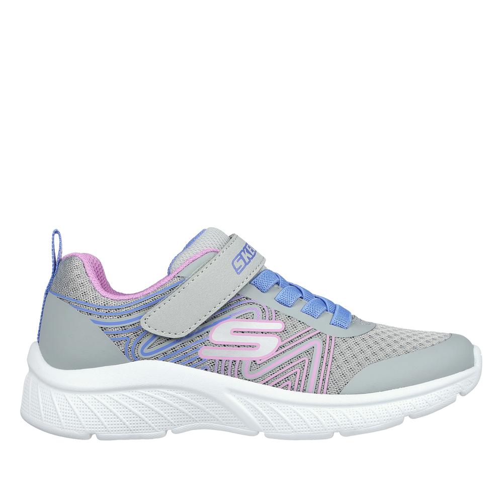 Buty dziecięce Skechers Microspec Plus Swirl Sweet 303535LGYMT - szare