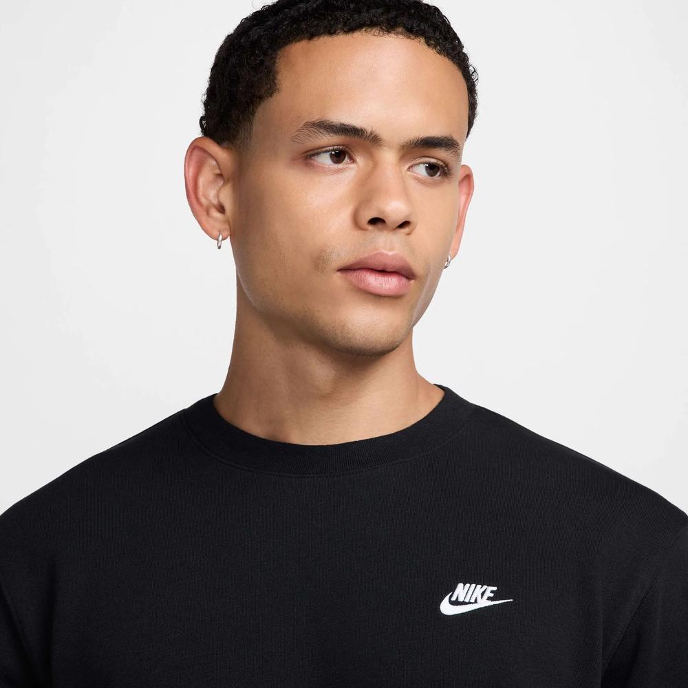 Bluza męska Nike Club French Terry Crew FN3888-010 - czarna