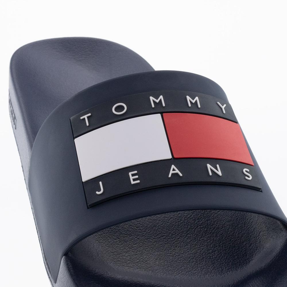Klapki Tommy Jeans Pool Slide EM0EM01191-C87 - granatowe