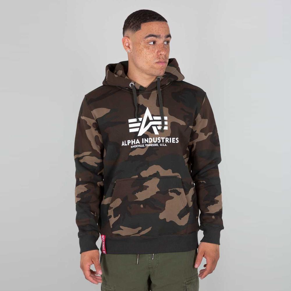 Bluza Alpha Industries Basic Hoody Camo 178312C408 - multikolor
