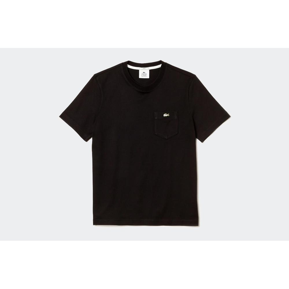 LACOSTE LIVE POCKET HEATHERED COTTON T-SHIRT > TH8073-031