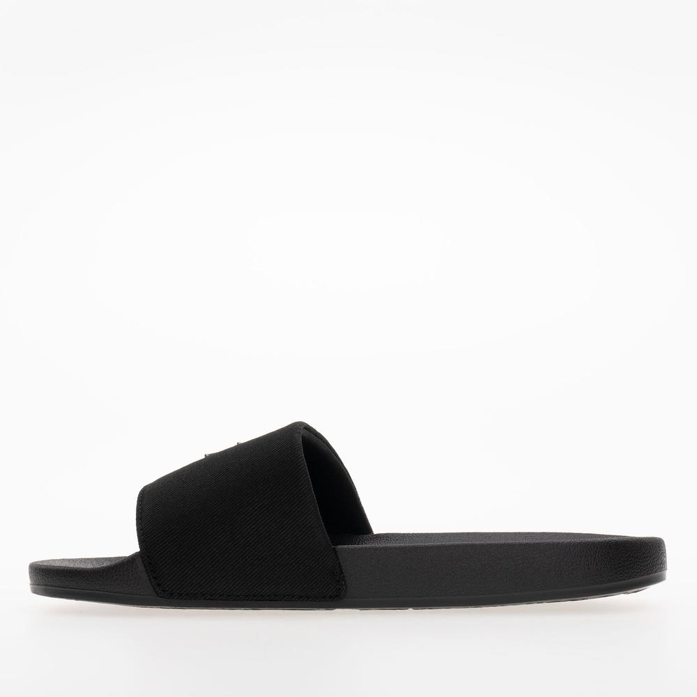 Klapki Calvin Klein Slide Monogram Hardware YW0YW01713-0GJ - czarne