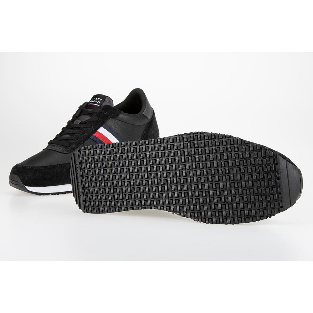 Tommy Hilfiger Leather Mix Signature Tape Trainers > FM0FM03736-BDS