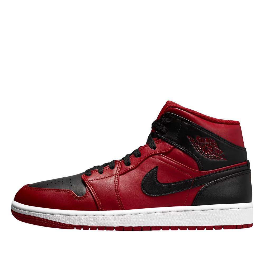 Buty męskie Air Jordan 1 MID 554724-660 - czerwono-czarne