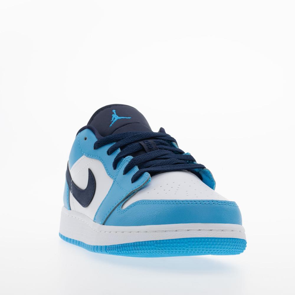 Buty młodzieżowe Air Jordan 1 Low 553560-144 - niebiesko-białe