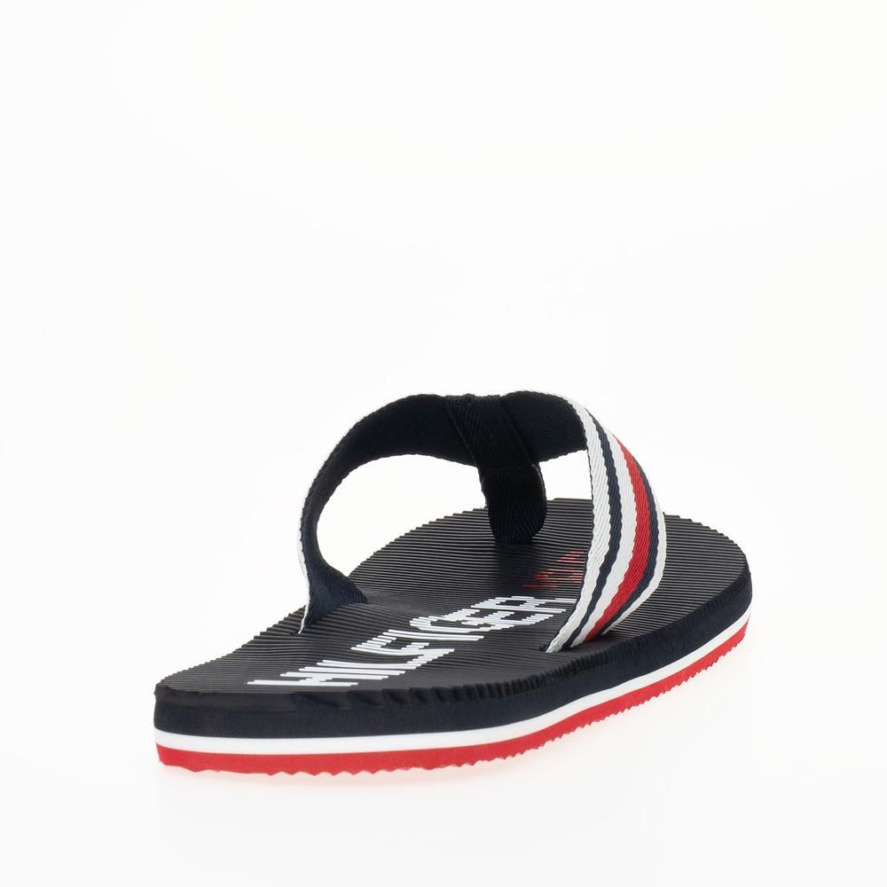 Japonki Tommy Hilfiger Massage Footbed Oly Beach Sandal FM0FM05025-DW5 - granatowe