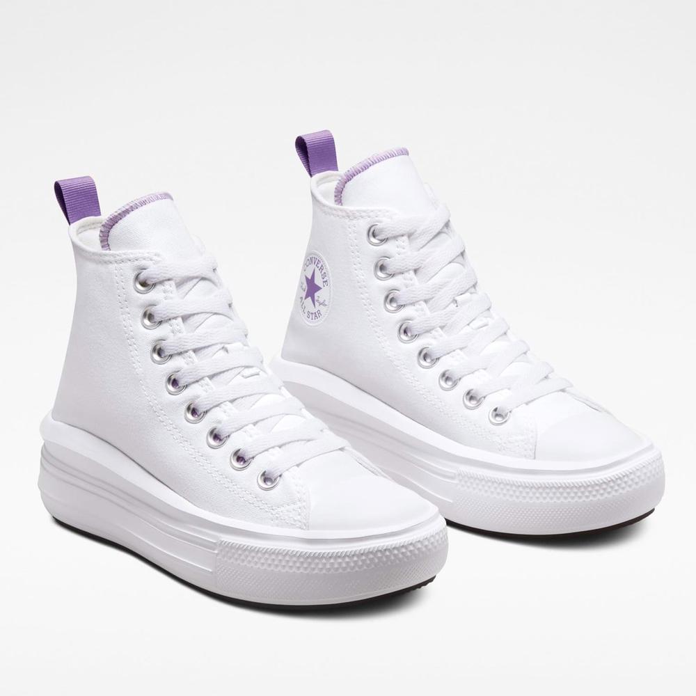 Buty Converse Chuck Taylor All Star Move Platform A03667C - białe