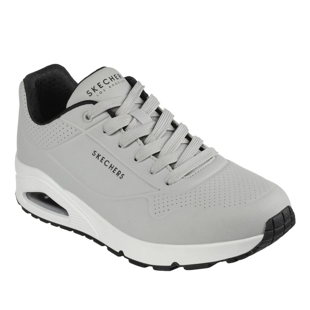 Buty męskie Skechers Uno Stand on Air 52458LGBK - szare