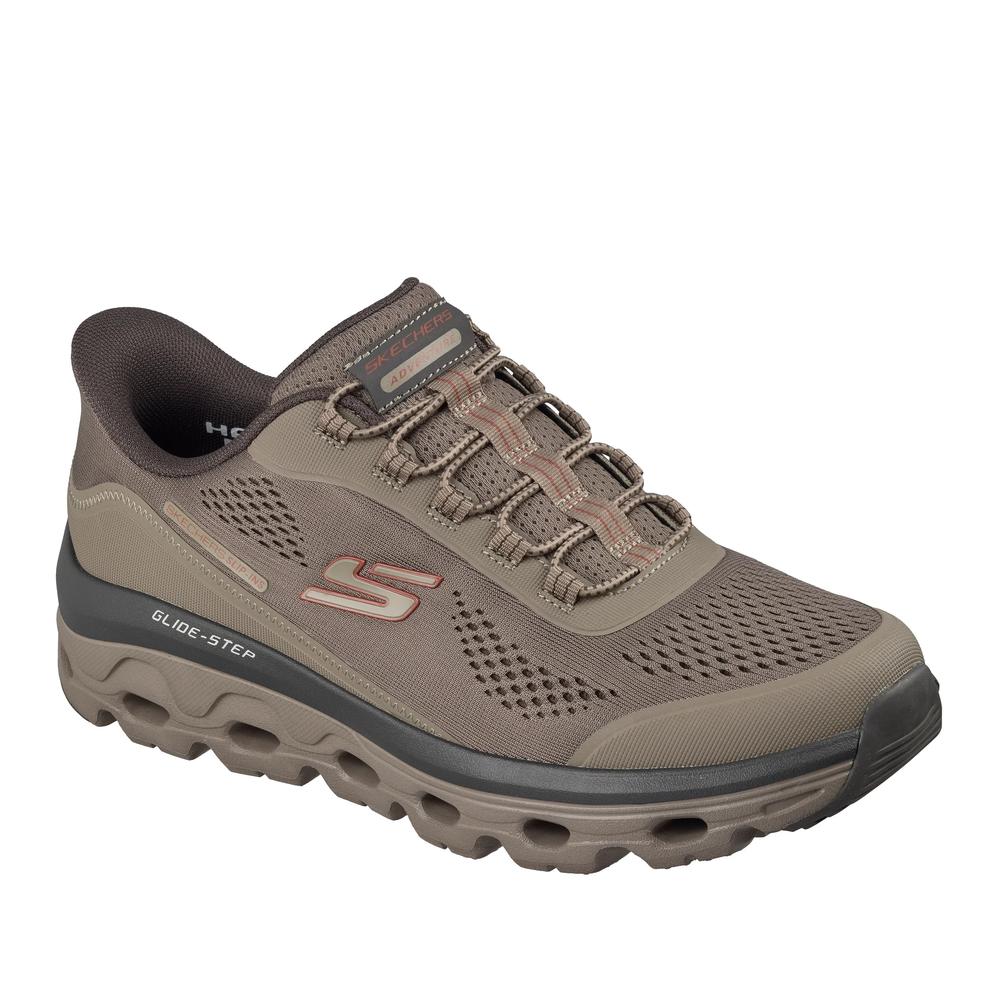 Buty męskie Skechers Slip-ins: Glide-Step Sole - Glover Peak 237812TPE - brązowe