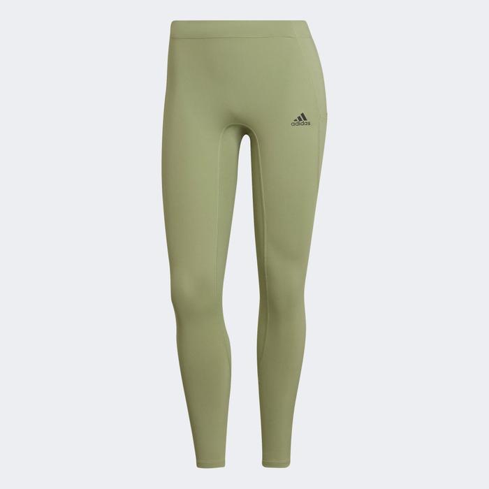 Legginsy adidas clearance 3 stripes zielone