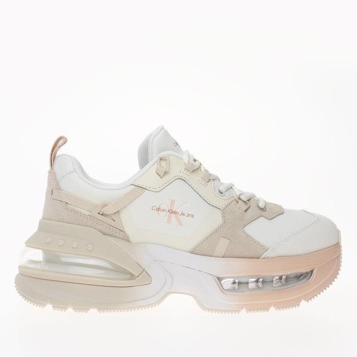 スニーカー   JEANS Woman Sneakers Beige YW0YW01638 0IN Sneakersy Calvin Klein Jeans YW0YW01638 Beżowy | eobuwie.com.pl