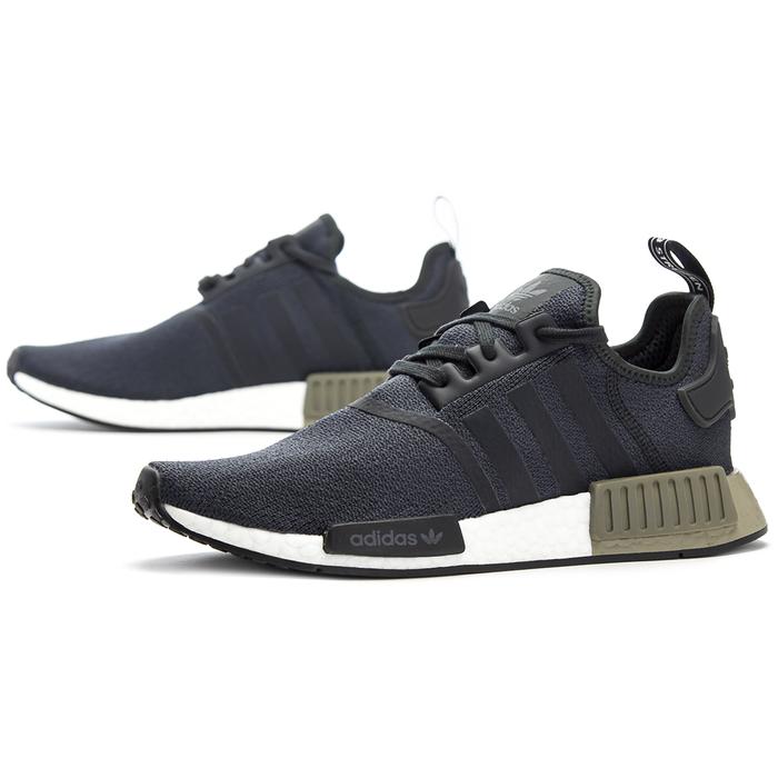 adidas gazelle silver green womens adidas Women's NMD_R1 Sneaker, Black/White/Grey, 9 main image 1