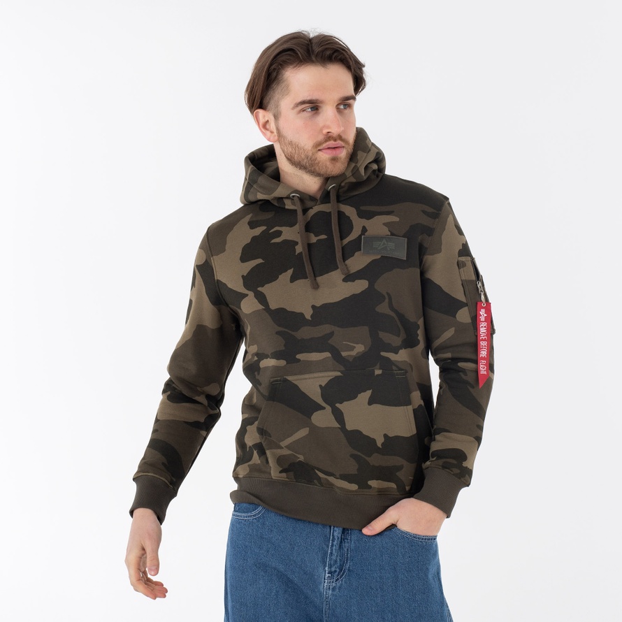 Jacket Alpha Industries Back Print Hoody Camo Camo Hoodie Herren