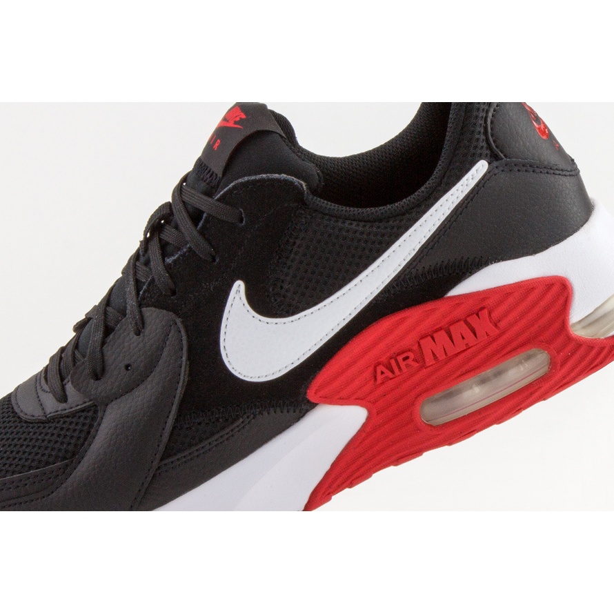 BUTY NIKE AIR MAX EXCEE CD4165-005 MĘSKIE, CZARNO-CZERWONE