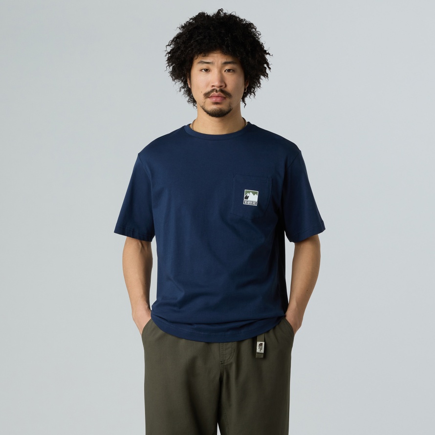 Koszulka męska The North Face Mountain 0A8E3M8K21 - granatowa