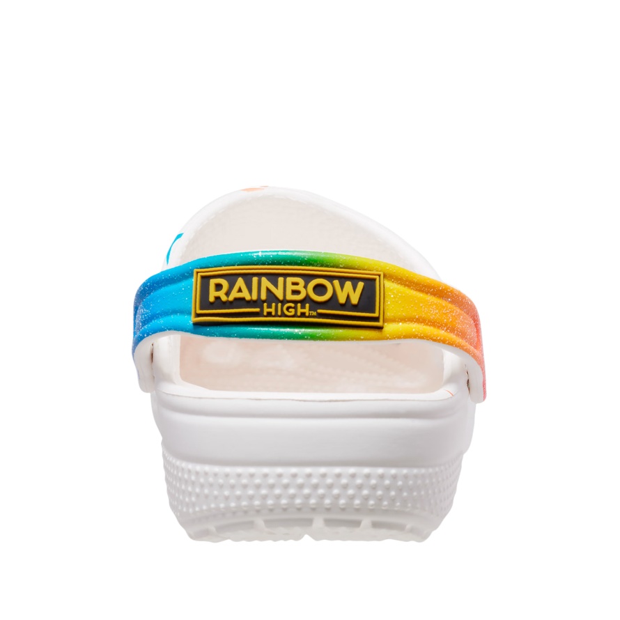 Klapki Crocs Classic Clog Rainbow High 208117-90H dziecięce, białe