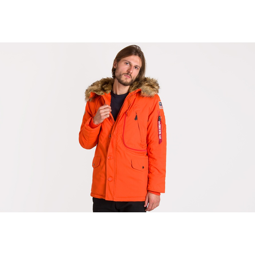 Alpha industries polar jacket orange best sale