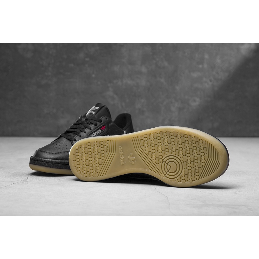 Adidas continental 80 black gum sole online