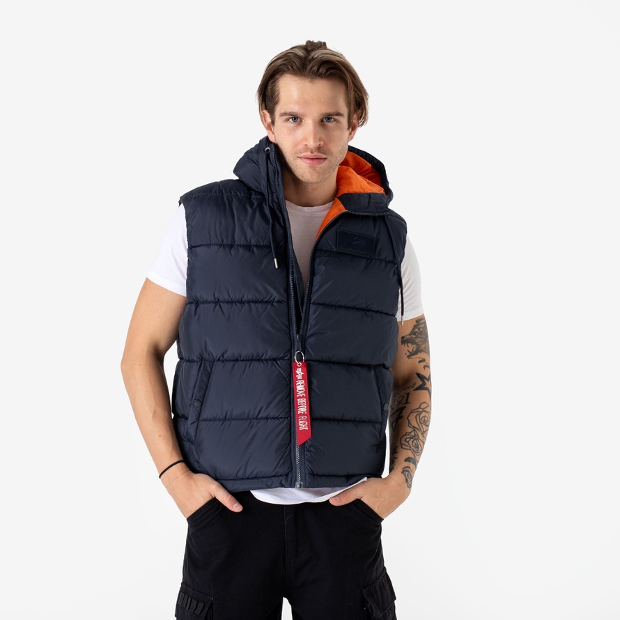Bezrękawnik Alpha Industries Puffer Vest FD 11811007 męski, granatowy
