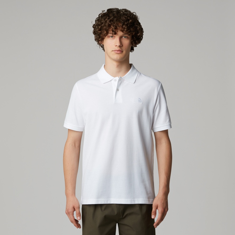ポロシャツ THE NORTH FACE Men Polo shirt White NF0A8C1P FN41 THE NORTH FACE ポロシャツ FACE SHORT-SLEEVE FD COTTON POLO
