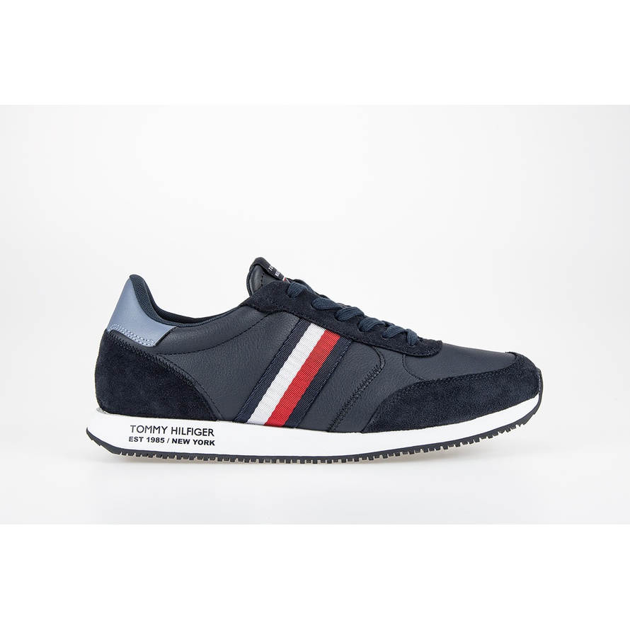 Tommy hilfiger signature hot sale leather mix trainers