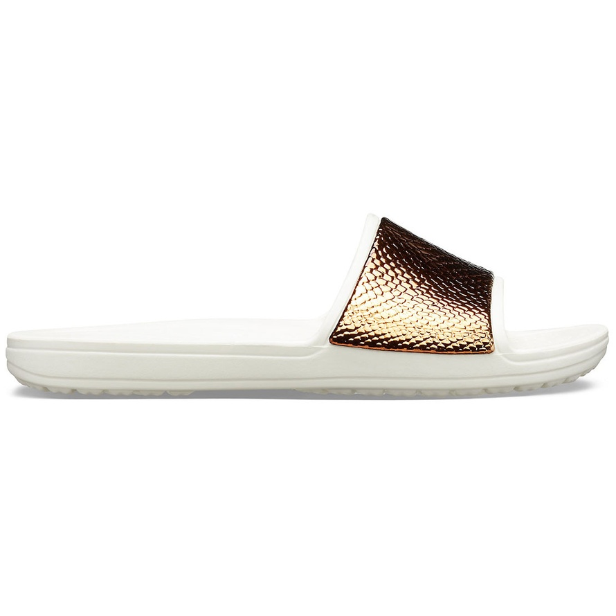 Women's crocs sloane sales metallic texture slide