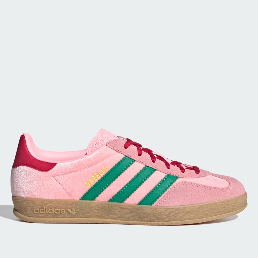 adidas gazelle silver green womens Adidas Gazelle Bold True Pink Green Stripe – DROP UP main image 0