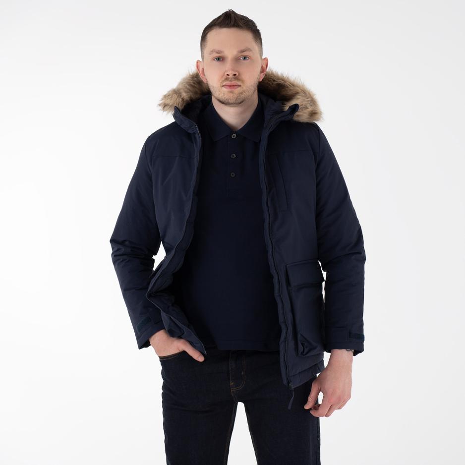 Kurtka adidas Utilitas Hooded Parka GT1701 - granatowa