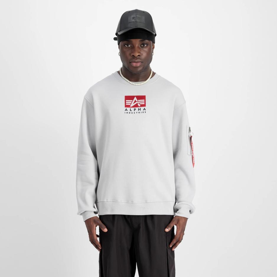 Bluza Alpha Industries Satin Logo Sweater 148311666 - biała